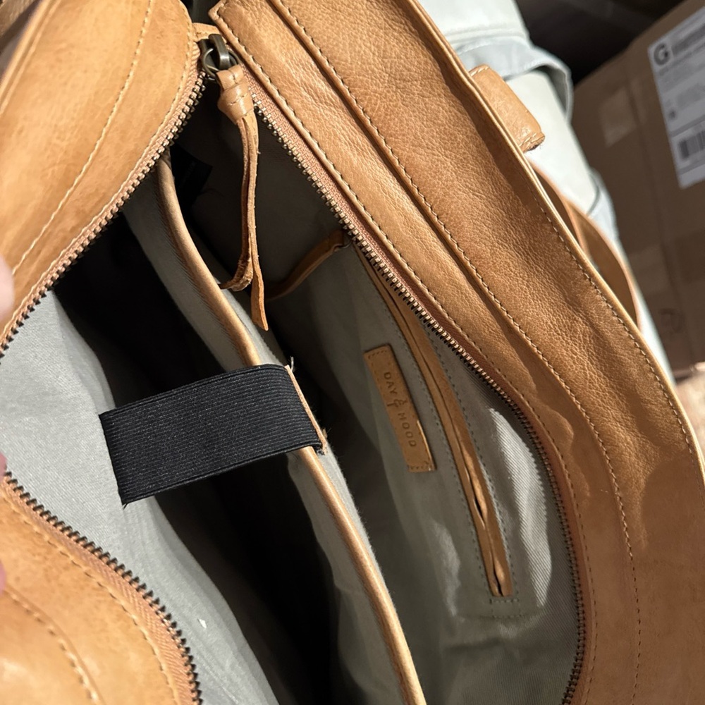 Day & Mood Tan Leather shoulder Handbag - Picture 5 of 6